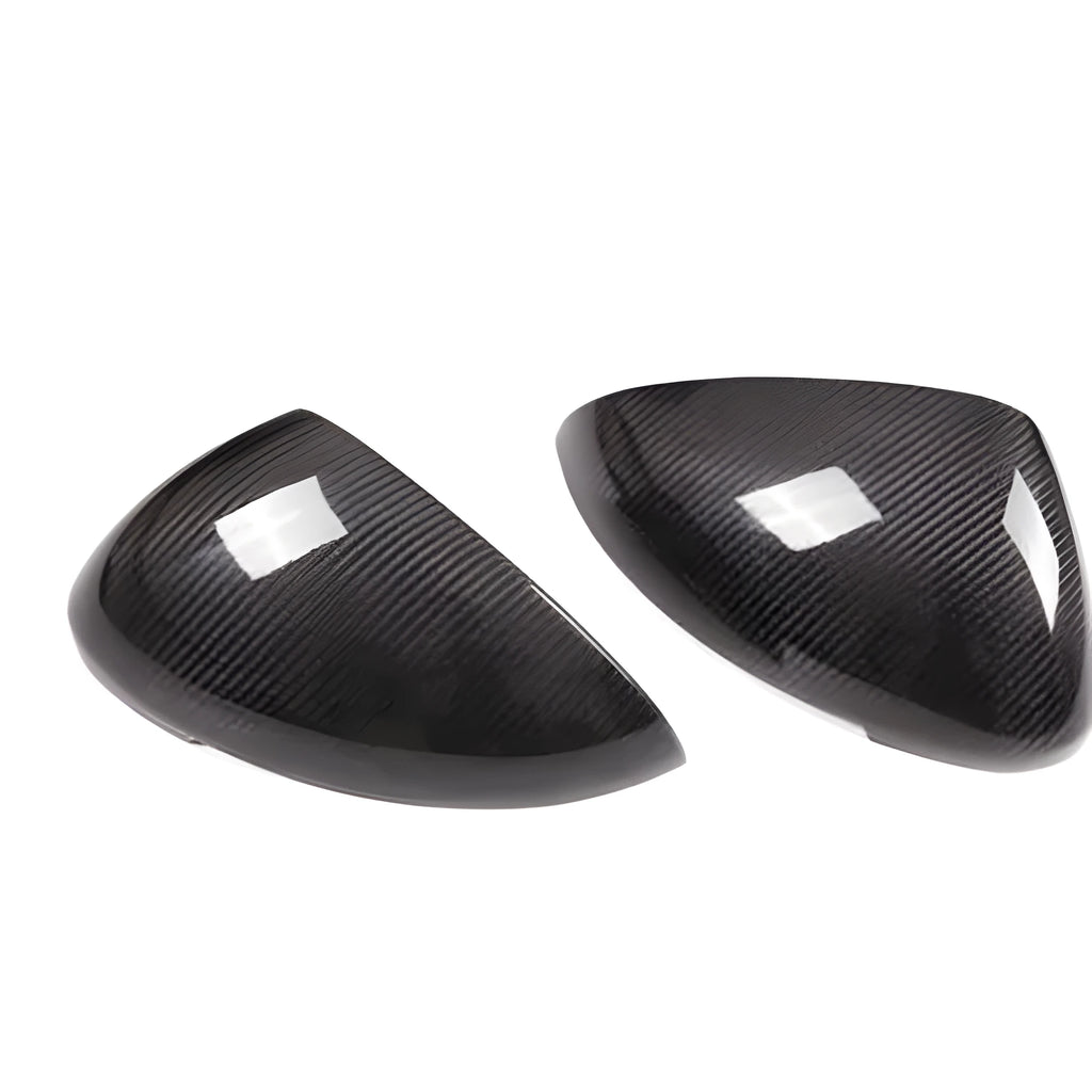 Genuine carbon fibre rearview mirror covers for Porsche Macan side mirrors, black colour, set of two