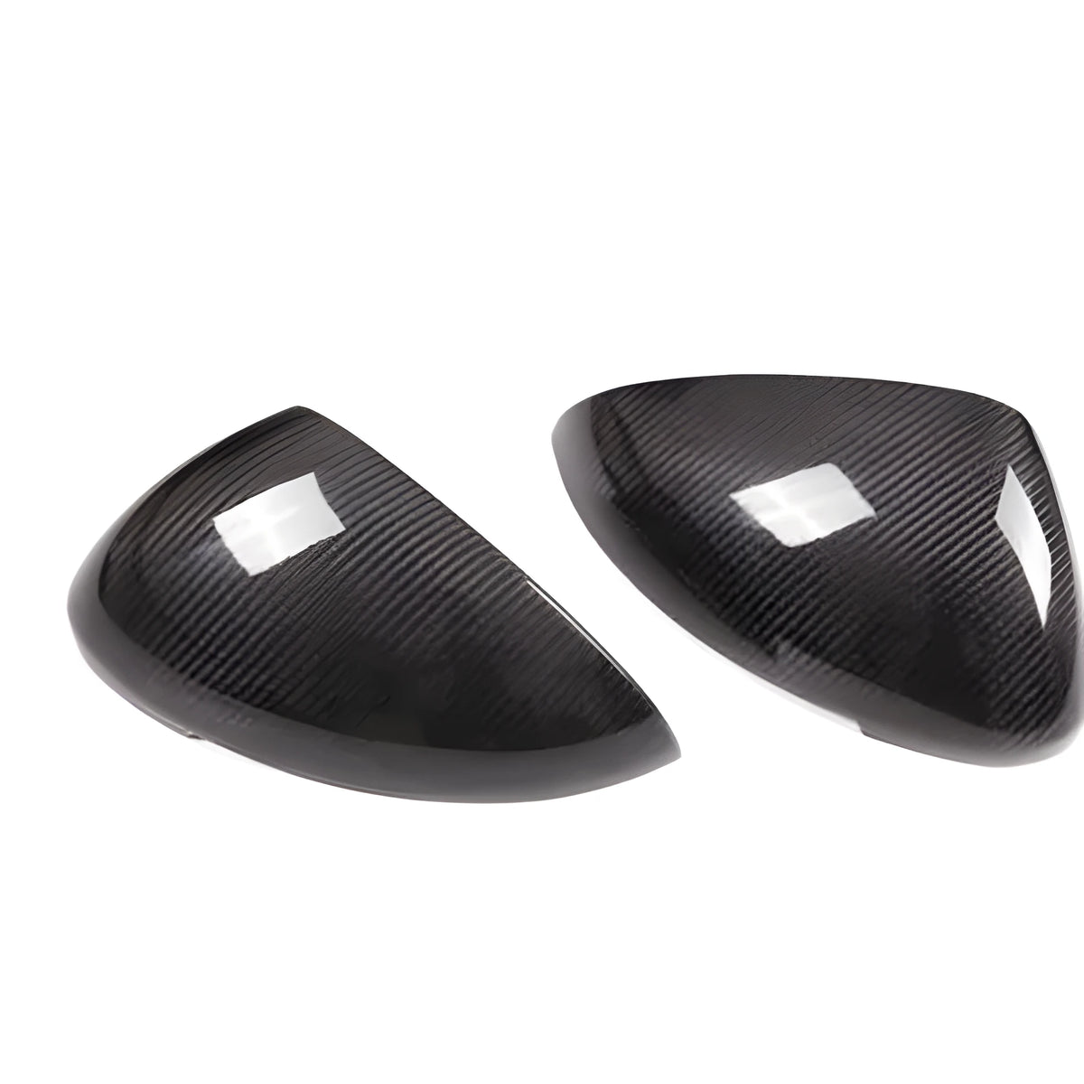 Genuine carbon fibre rearview mirror covers for Porsche Macan side mirrors, black colour, set of two