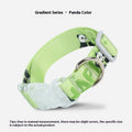 Nylon dog collar with cartoon gradient pattern in gradient colour and panda green options