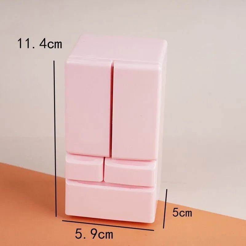 White miniature candy toy model with light-up feature, measuring 11.4cm tall