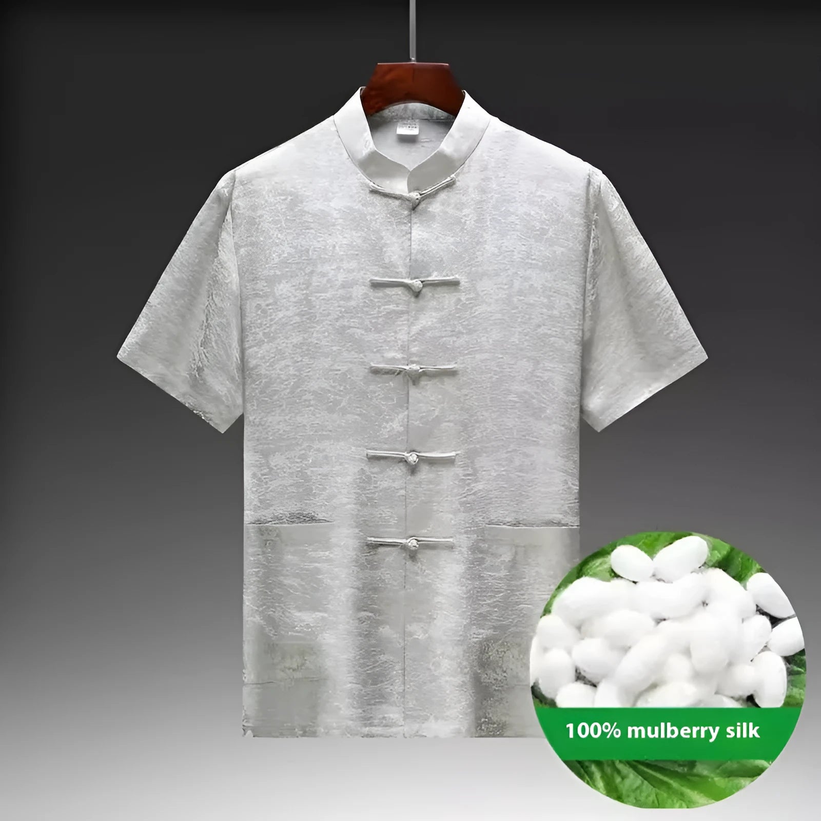 Men's Chinese style Tang suit in mulberry silk fabric available in multiple colours and sizes