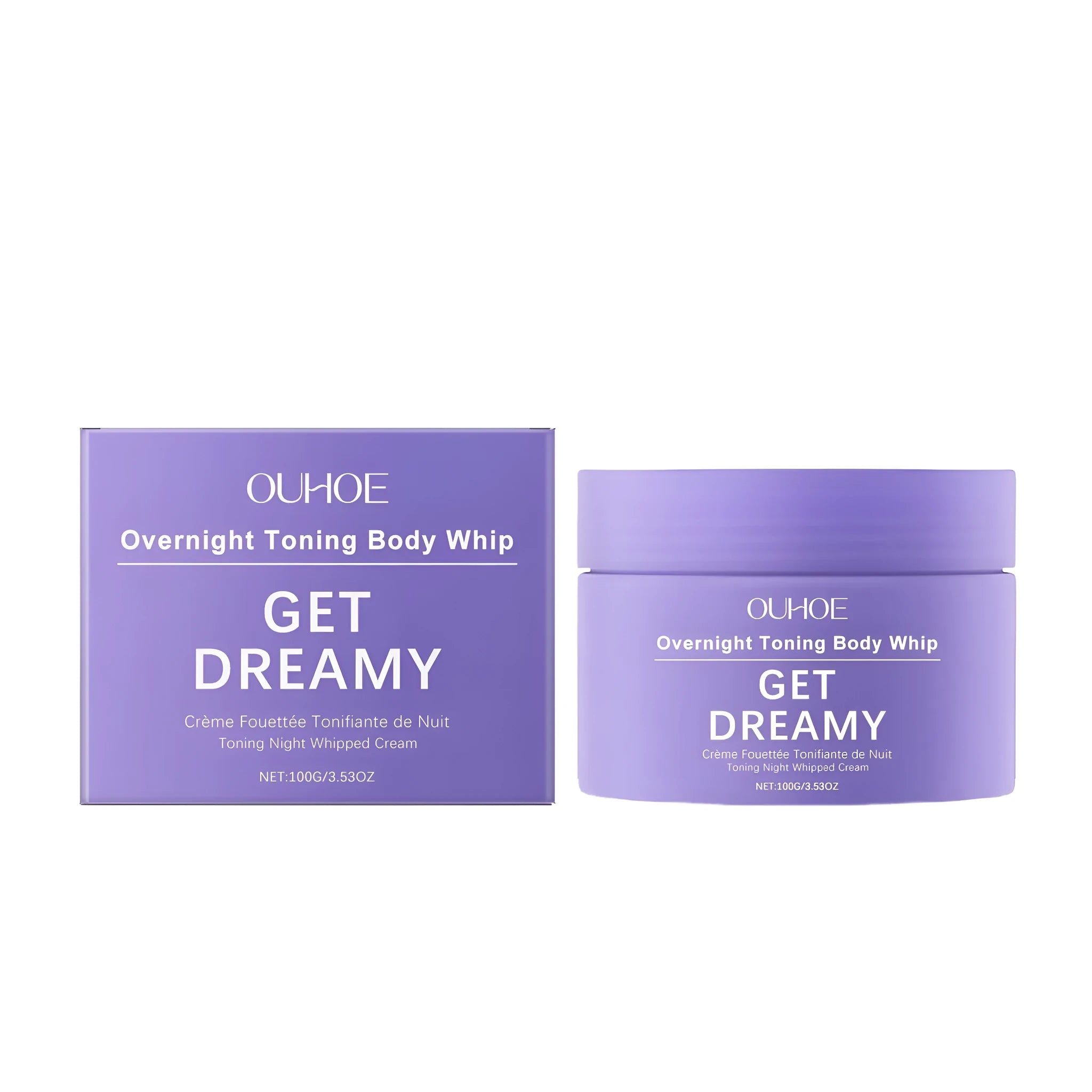 100g jar of firming body cream with lifting formula featuring drunken eggplant root extract.