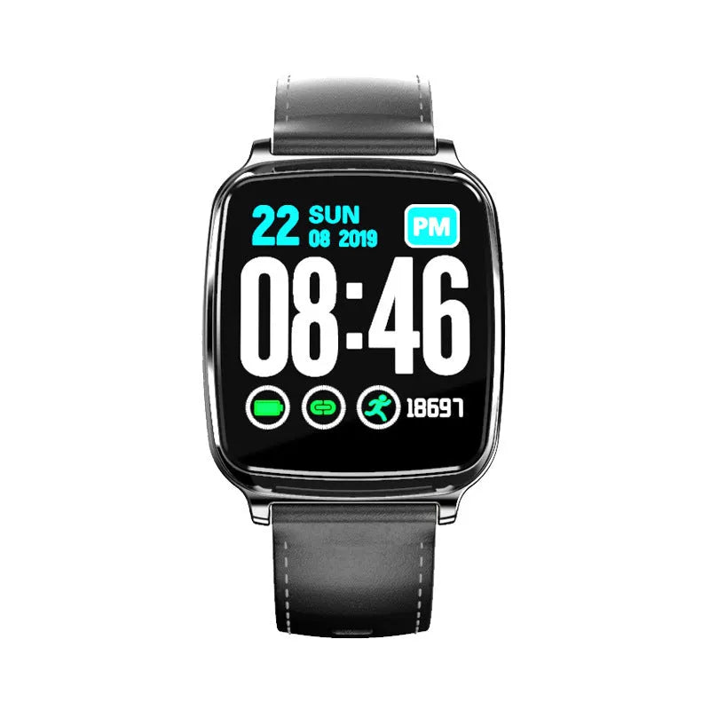 M8 smart bracelet with full touch screen and TPU strap shown on a wrist.