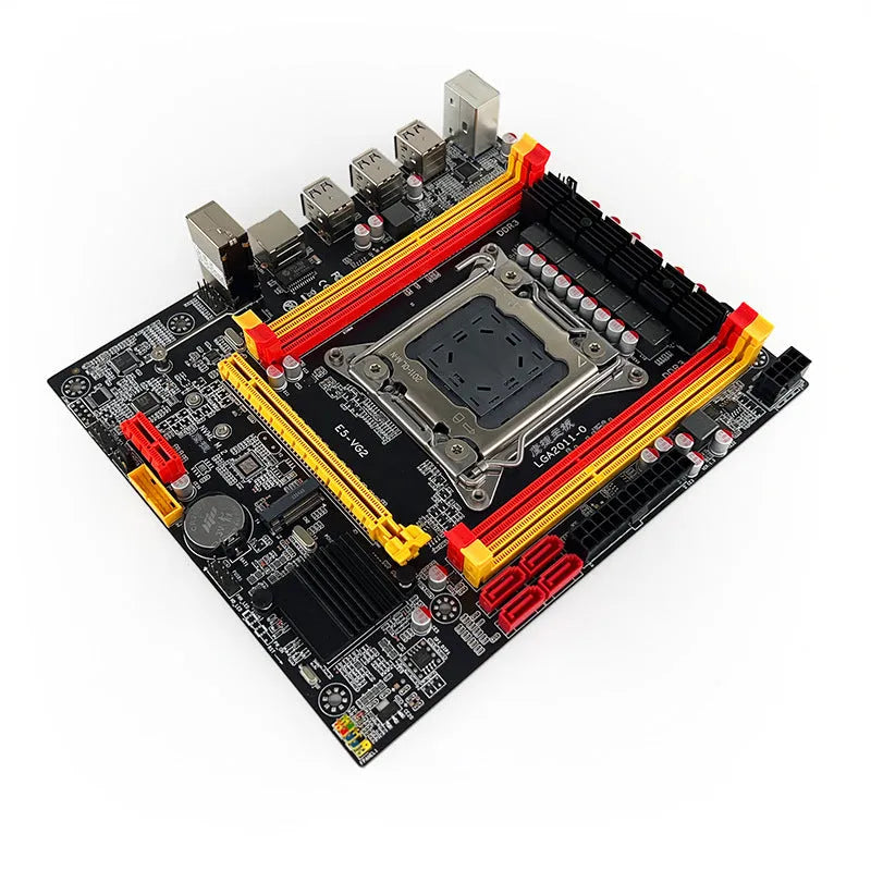 X79-VG2 desktop computer motherboard for Intel LGA 2011 CPUs with DDR3 slots and PCIe 16X.