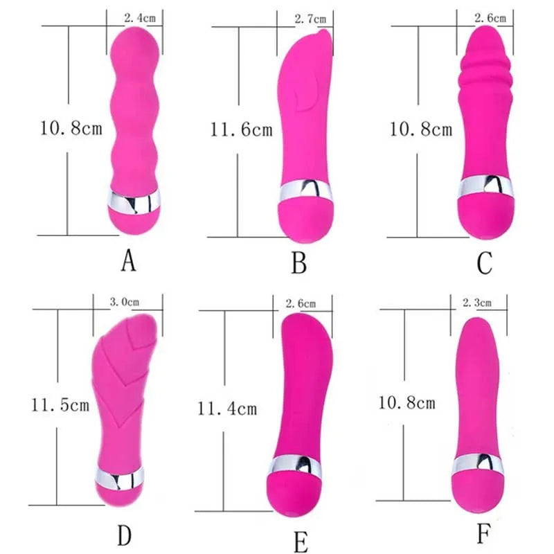 Realistic mini dildo vibrator with six vibration setting options