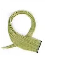 Long curly gradient hair wig patch in mixed silk material, showing 60cm length and colour options.