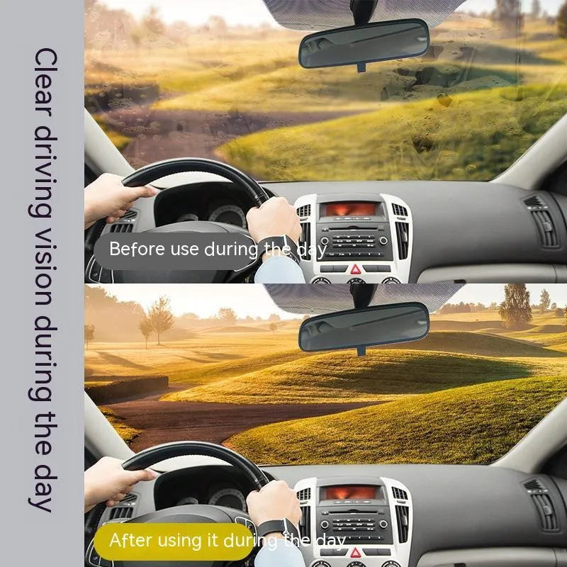 65ml car windscreen cleaning agent white paste and sponge mop for removing oil stains from glass