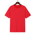 Men's loose fit black cotton T-shirt on a hanger, short sleeve design.