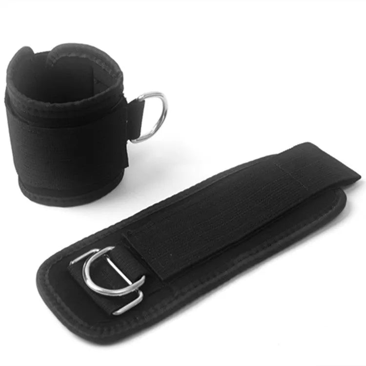 Black elastic leg resistance rope set for Taekwondo explosive kicking training
