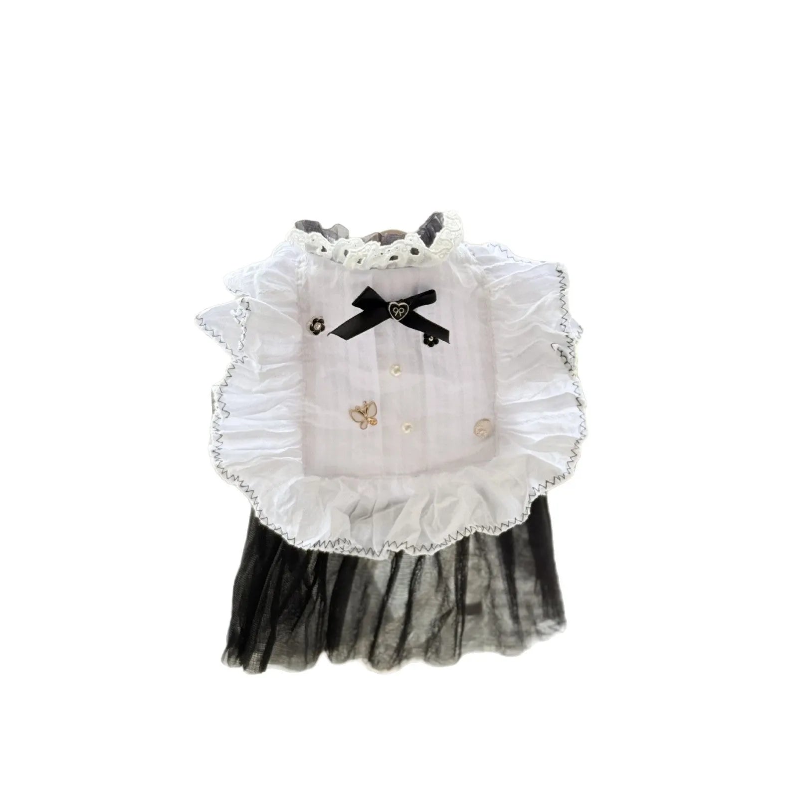 White polyester waltz gauze skirt for a small dog in a princess style.