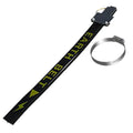 Black car electrostatic grounding belt with copper wire and rubber housing, 370mm long