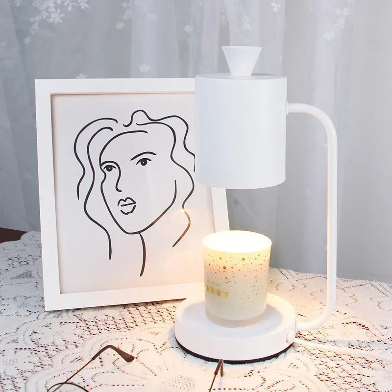 European romantic style aromatherapy melting wax lamp with cold rolled steel holder