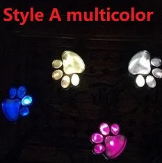 Black bear paw shaped solar garden lights set of four with solar panel
