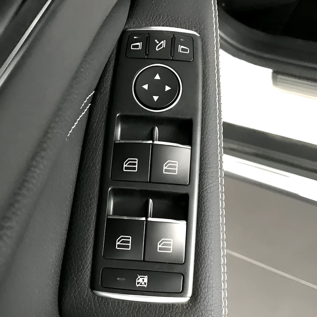 Black ABS plastic decorative sticker for car window lift button modification