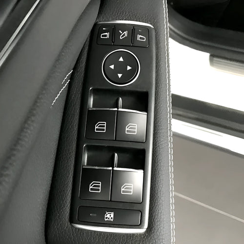 Black ABS plastic decorative sticker for car window lift button modification