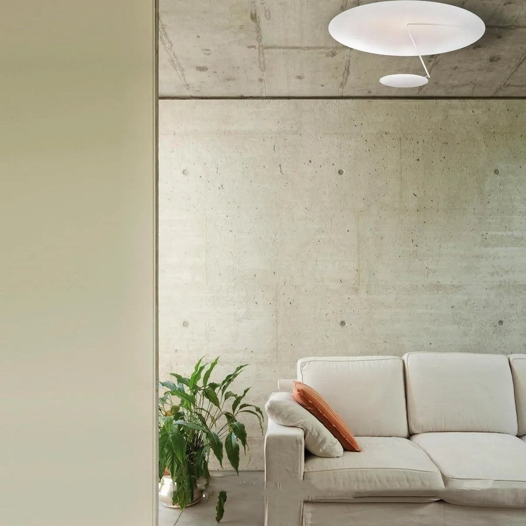 Iron art chandelier ceiling lamp with 50cm diameter in white or white gold finish