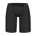 Men's solid colour mesh home shorts in black, showcasing seamless knitted construction and a casual fit.