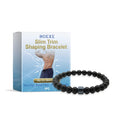Men's black gallstone and glass bead wristband single piece accessory