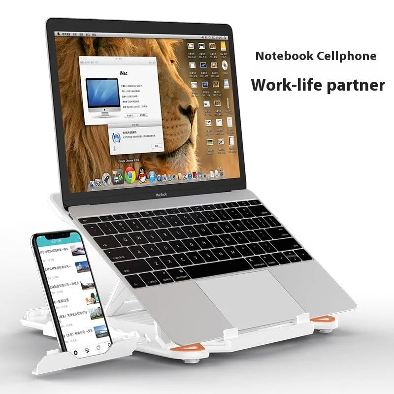 ABS plastic laptop bracket stand in black or white measuring 300x200mm