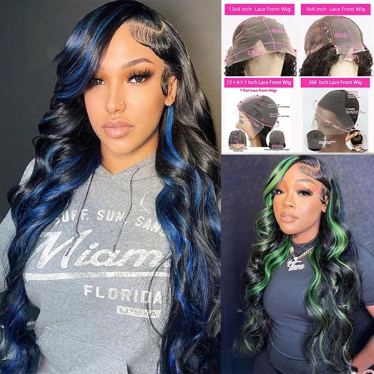 Real human hair lace front wig with 4x4 inch closure in Star Fashion style