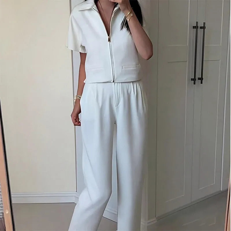 Damascus casual loose-fit polyester top in black, white or yellow colours