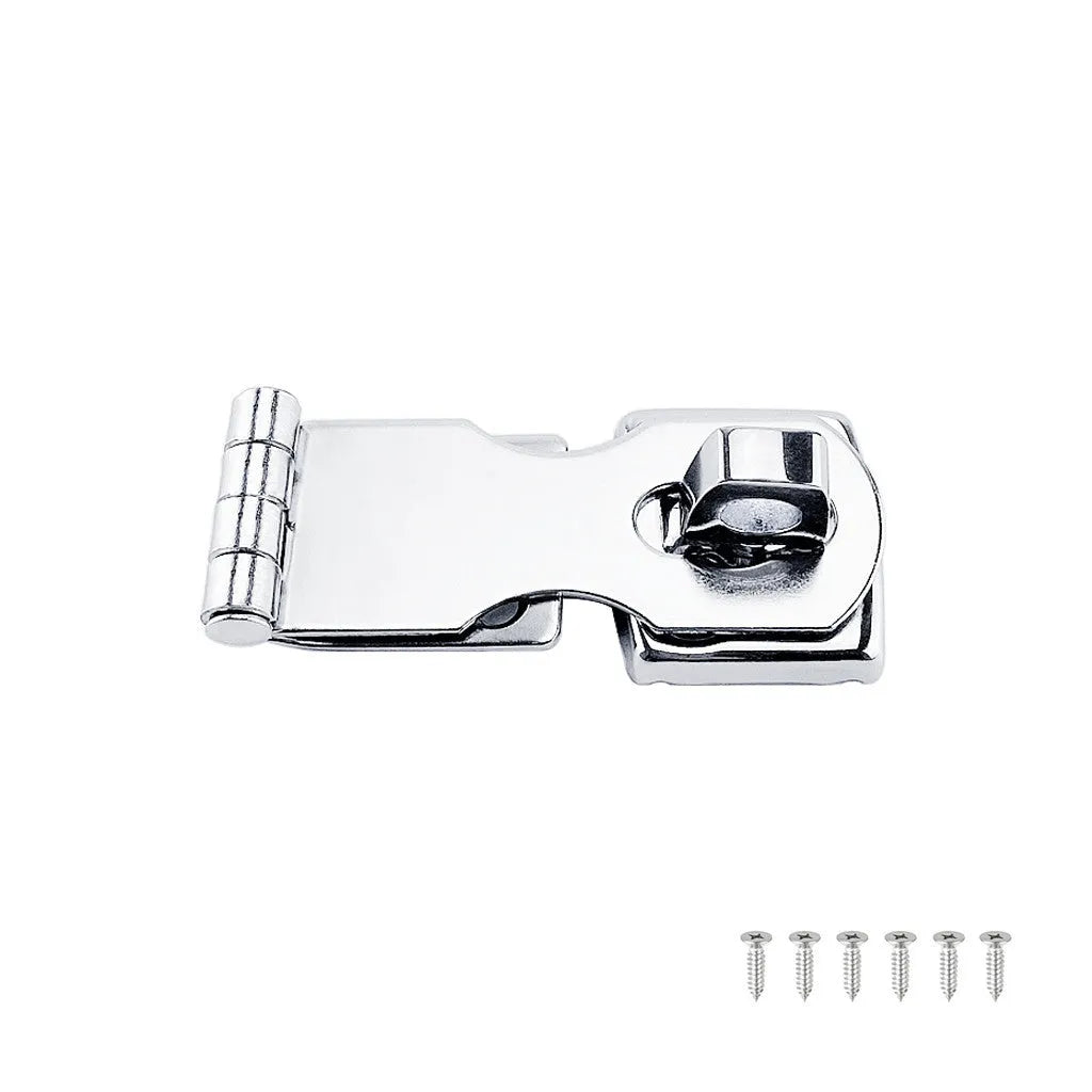 Silver stainless steel lock latch bolt hasp with mirror finish