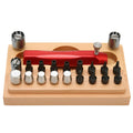 20-piece steel watch repair tool extracting tube open set on a workbench