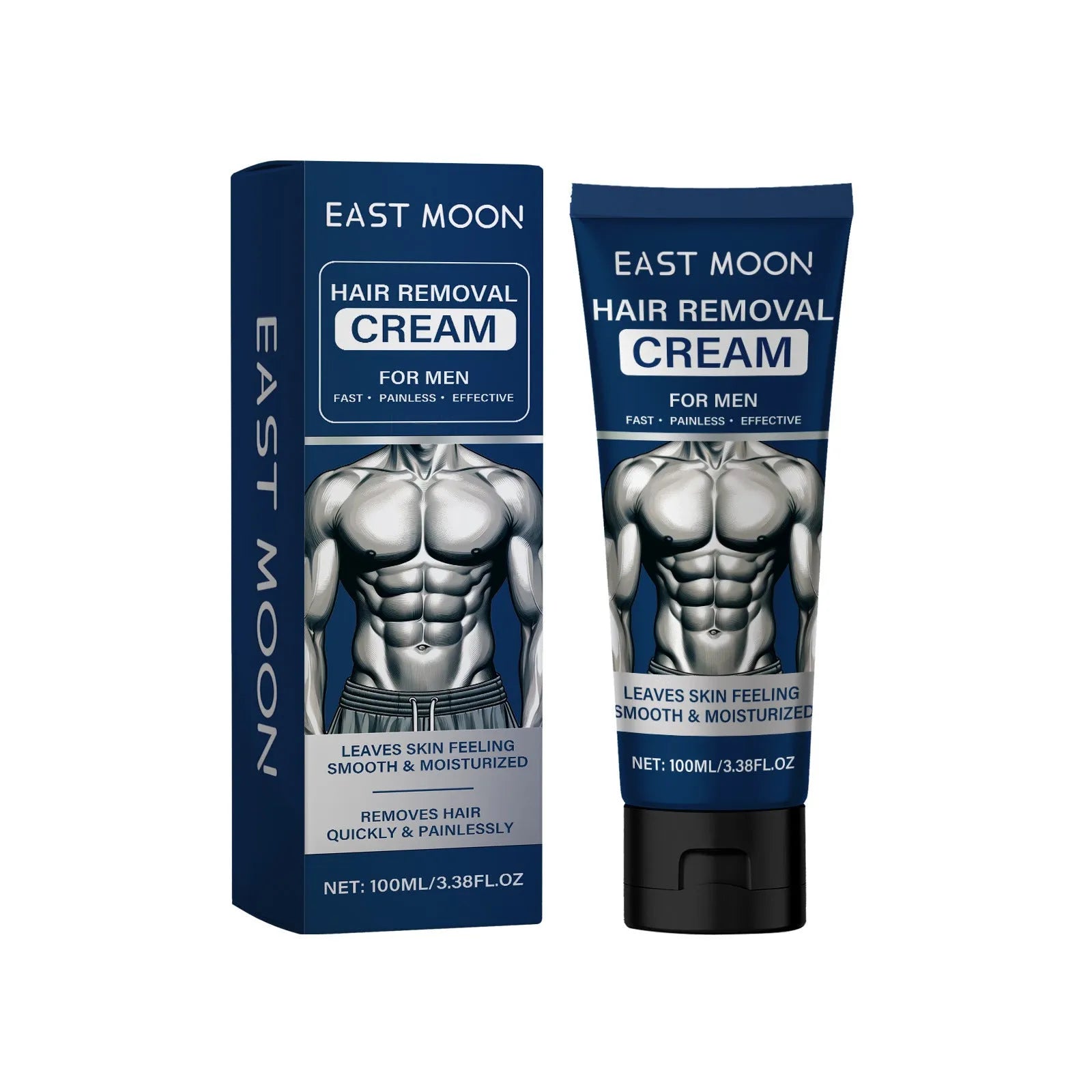 Men's mild hair removal cream 100ml tube for multiple body areas
