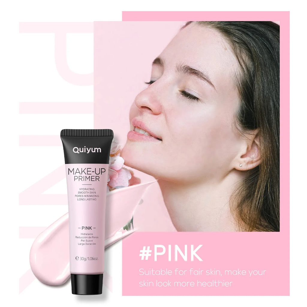 30g colour correcting makeup primer in purple pink green shades with moisturising base cream formula