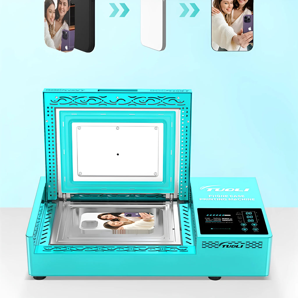 Metal phone case heat transfer machine for thermal printing on Samsung and Apple cases