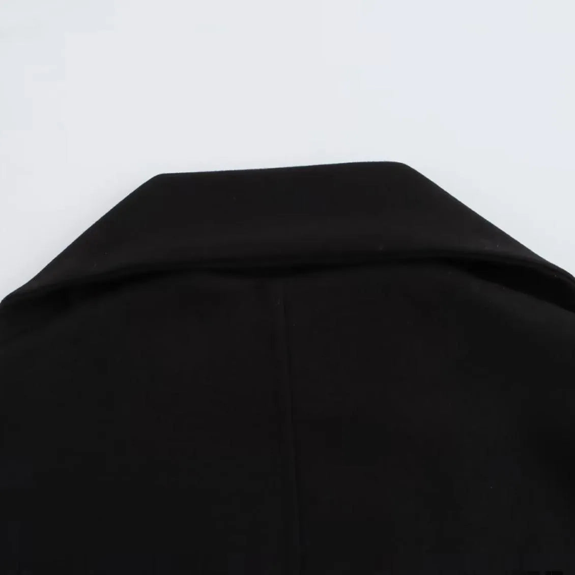 Women's polyester overcoat with artificial fur collar in lengthened street fashion style