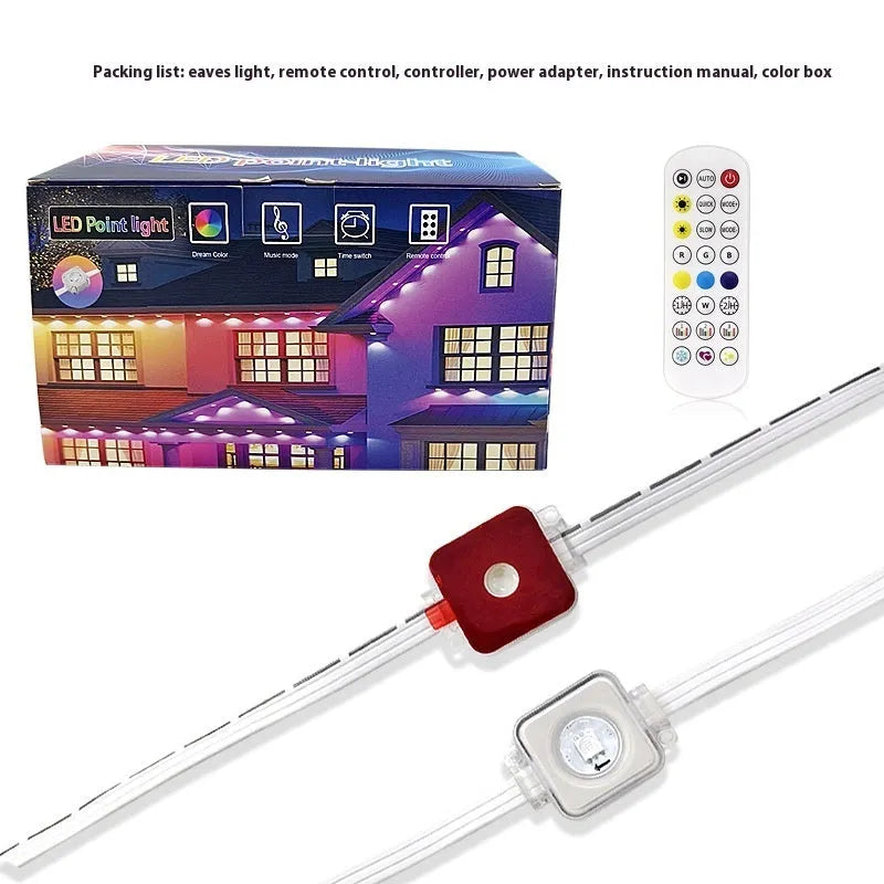 Outdoor planetary design LED light string with remote control for courtyard and eaves decoration