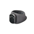 Grey rechargeable hand massage instrument with cloth construction and Type-C charging cable