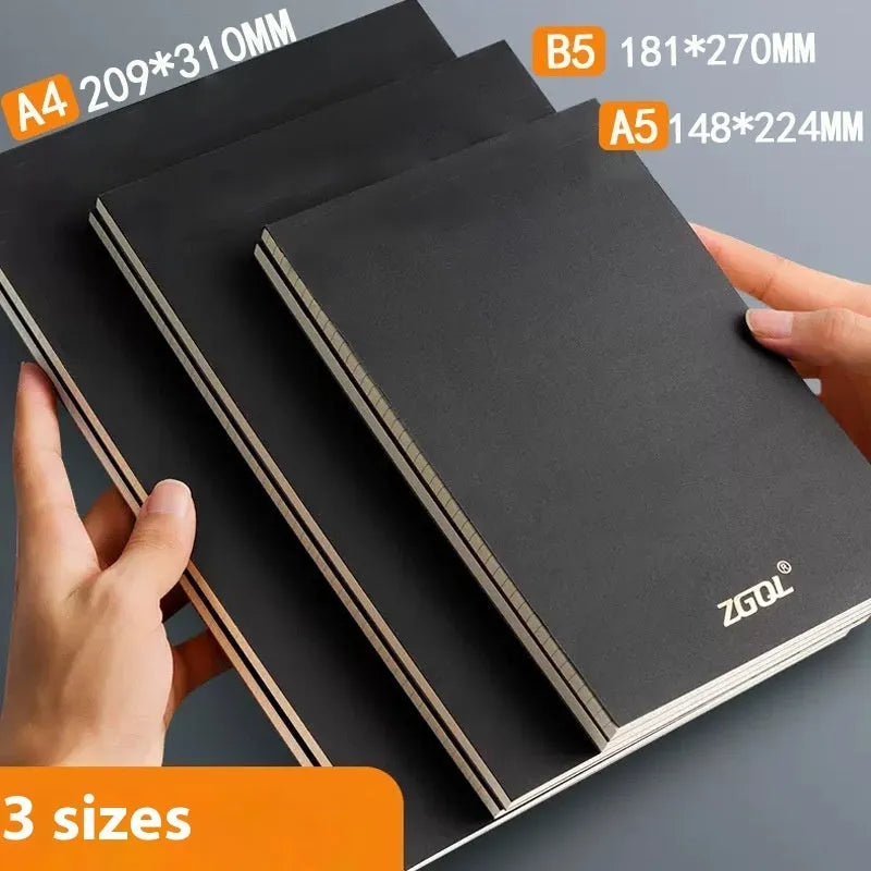 Writing pads in A5, B5 and A4 sizes with tearable pages in blank, grid and lined layout options