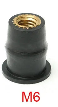 Motorcycle windshield brass rubber expansion nuts in M4 M5 M6 sizes