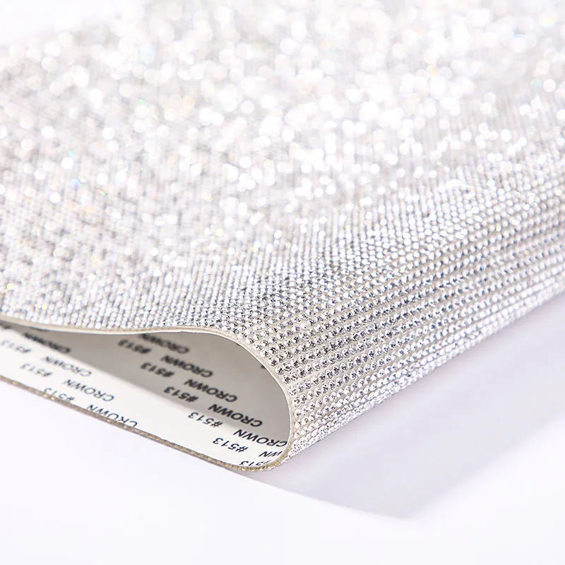 Rhinestone net sticker sheet with eight-eye pattern for heat transfer fabric decoration