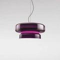 Modern glass chandelier in brown green milky white or purple with 36cm dimensions for bedroom and bar lighting