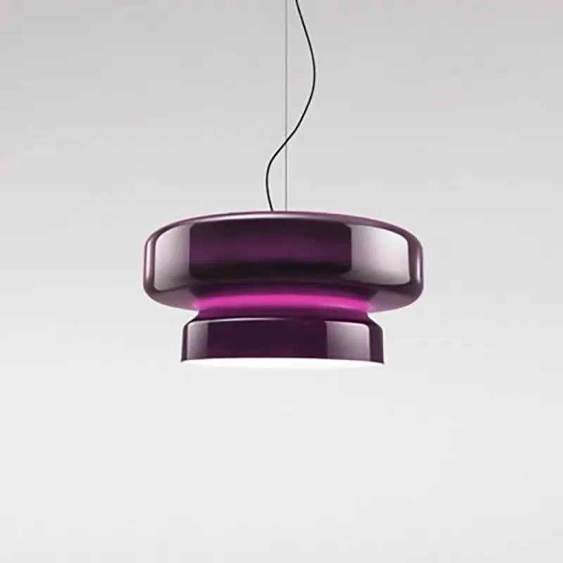 Modern glass chandelier in brown green milky white or purple with 36cm dimensions for bedroom and bar lighting