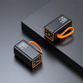 Black and white PD66W 20000mAh fast charge power bank with creative plastic design