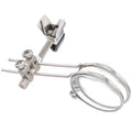 Auxiliary reading glasses double clip with metal bracket and glass lens attached to eyewear