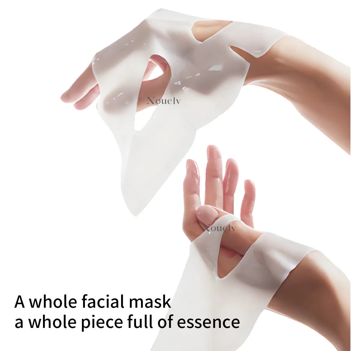 Collagen layered patch face mask pack containing four pieces for skincare treatment