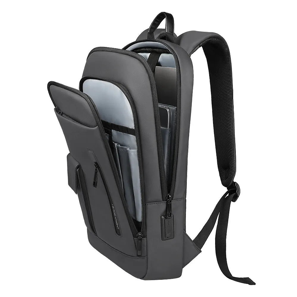 Lightweight men's Oxford cloth backpack in solid color for business commute and travel