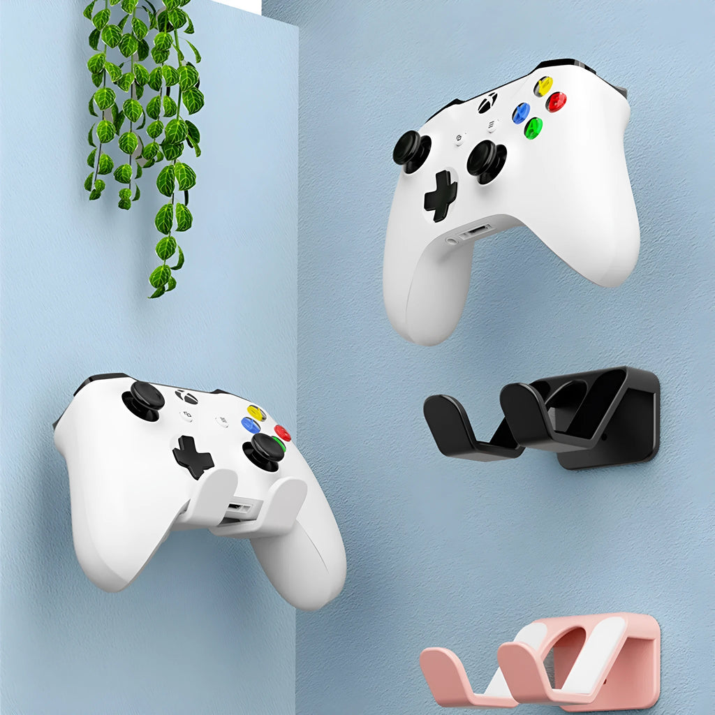 Universal plastic ABS hanging rack with non-perforated game handle in black, white or pink colours with mounting kit