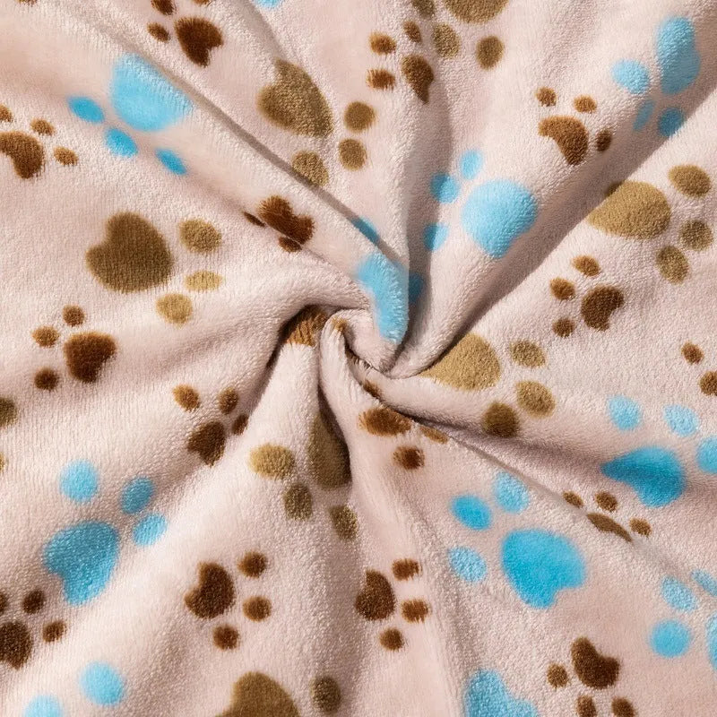 Blue Dog cartoon pattern double-sided thickened pet blanket for dogs.