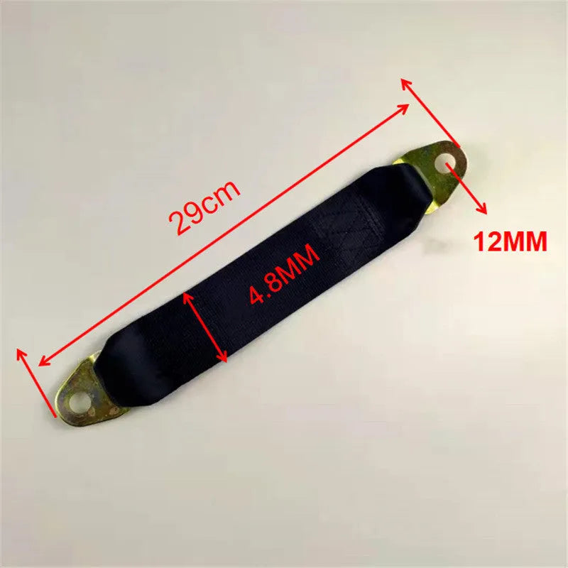 Polyester door latch and stop fixing belt with screws and nuts for universal door applications