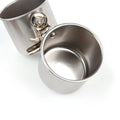Stainless steel birdcage food container outdoor feeder in natural colour