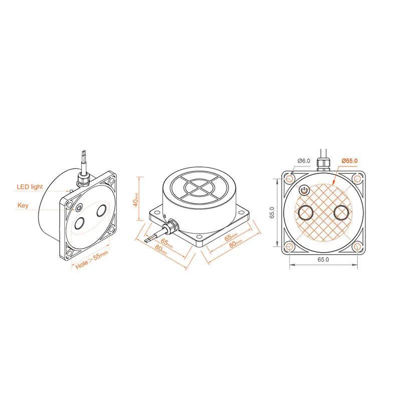 Wireless fluid level sensor for water and oil tanks with mobile app remote monitoring