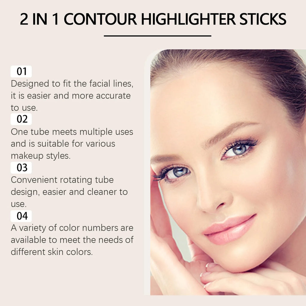 A 2-in-1 makeup highlighter and repair pen shown in one of three natural colour options.