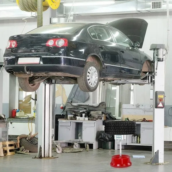 Portable wheel hub balancer with aluminium head and bull's eye level for tyre balancing