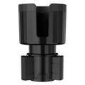 Matte black car cup holder expander with adjustable base for large bottles and cups